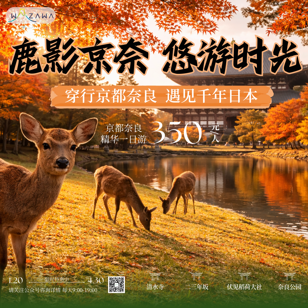 A day trip to Kyoto, Kiyomizu-dera Temple, and Nara