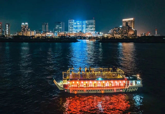 东京湾屋形船×哆啦A梦无人机秀：江户风雅与童心夜空的相遇